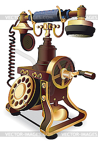 Old-style telephone design - vector clip art