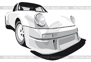 White car - vector clipart