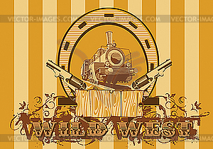 Wild West Vignette - vector clipart