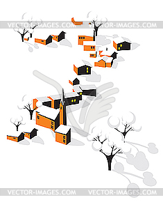 Winter landscape - vector image