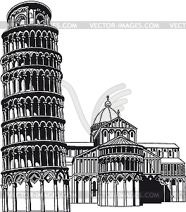 Campo Dei Miracoli - royalty-free vector image