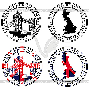 English Stamp - vector image