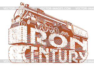 Iron century grunge - vector image