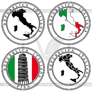 Italian Stamp - vector clip art