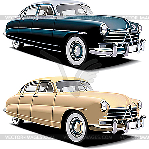 Old big car - vector clipart