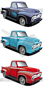 Retro style pickup - vector clip art