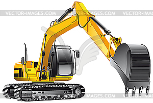 excavator vector clipart