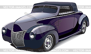 Black smart hot rod - vector clipart