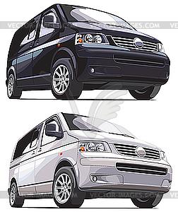 Modern european van - vector image