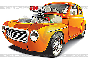 Orangefarbenes Auto - Stock Vektor-Clipart