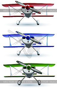 Sporting biplane - vector clipart