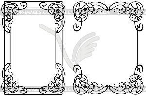 Two frames in Art Nouveau style - royalty-free vector image