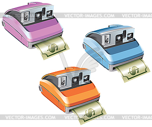 Camera with dollar - vector clipart