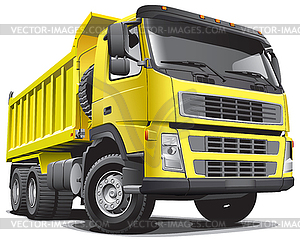 Lagre yellow truck - vector clipart / vector image