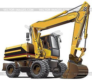 Light-brown excavator - vector image