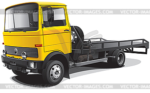 Old-fashioned tow truck - vector clipart