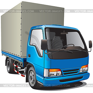 Small blue truck - vector clipart