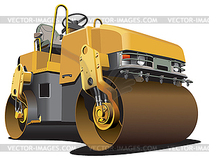 Small road roller - vector image