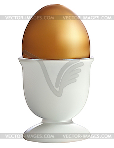 Golden Egg in stand - vector clipart