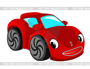 Red car - vector clipart