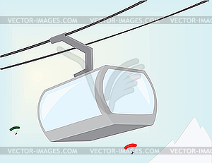 Elevating the road in the mountains  - vector clipart