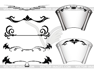 Design elements  - white & black vector clipart