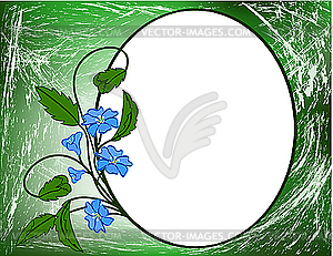 Blue floral pattern.  - vector clipart