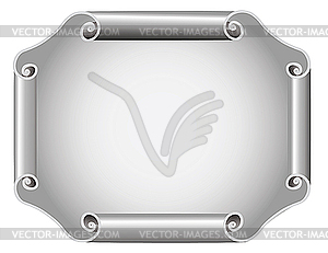Panel with twisted edges - vector clip art
