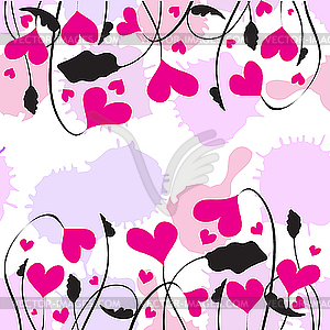 Heart background  - vector image