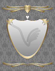 Vintage background with gold ornament - royalty-free vector clipart
