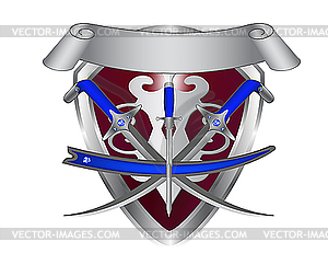 Shield and sword - vector image