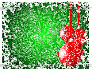 Winter green card - vector clipart