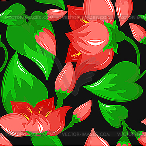 Flower seamless pattern  - vector image