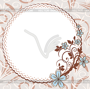 Vintage frame with floral pattern - vector clipart