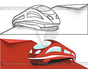 High-speed train - vector image