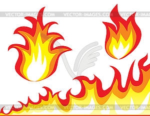 Burning fire - royalty-free vector image