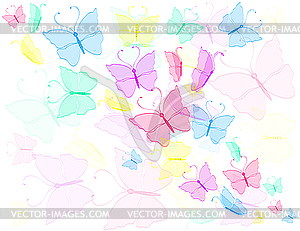 Colorful butterfly, abstract background - vector clipart