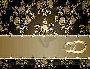 Wedding card with floral pattern and place for text - royalty-free vector image