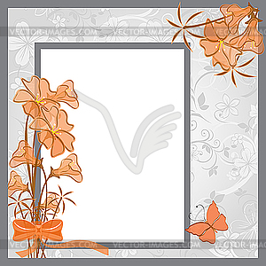 Floral pattern with space for text - vector image