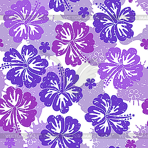 Seamless flower pattern - vector clipart