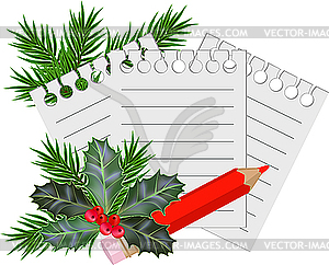 Christmas and New Year card - vector clip art