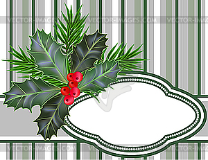 Christmas and New Year card - color vector clipart