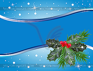 Christmas and New Year card - vector image