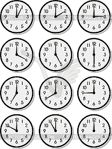 Clock faces - vector image