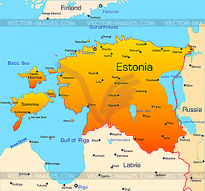 Estonia - color vector clipart