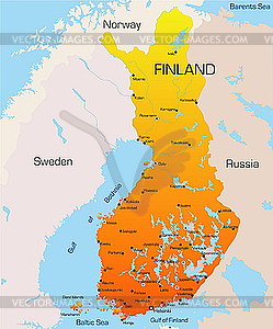 Finland map - vector clipart