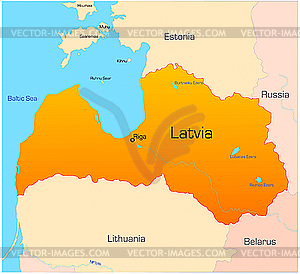 Latvia - vector clip art