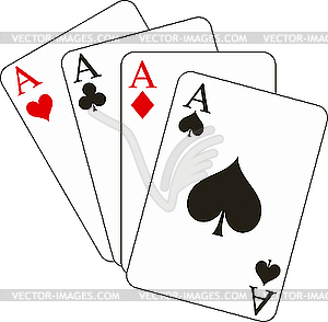 Four aces - vector clipart