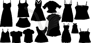 Set of fashion silhouettes - royalty-free vector image