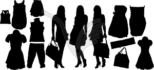 Fashion silhouettes - vector image